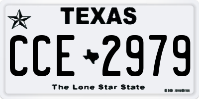TX license plate CCE2979