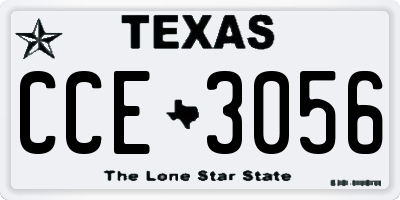 TX license plate CCE3056