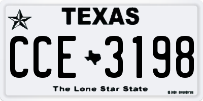 TX license plate CCE3198
