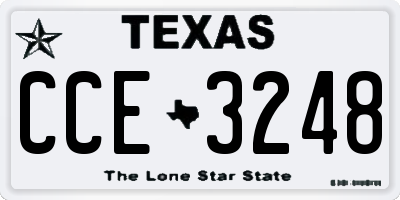 TX license plate CCE3248