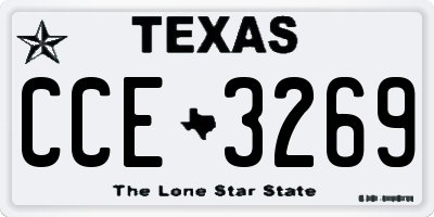 TX license plate CCE3269