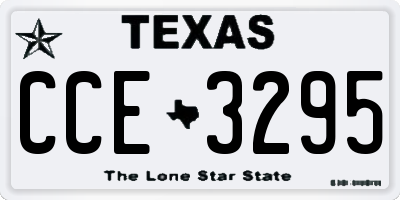 TX license plate CCE3295