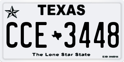 TX license plate CCE3448