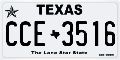 TX license plate CCE3516