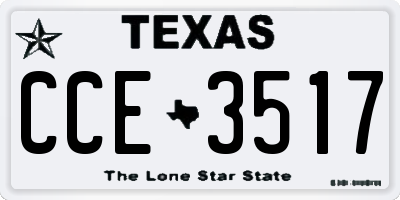 TX license plate CCE3517
