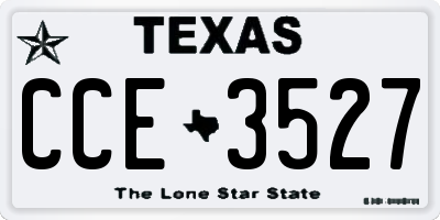 TX license plate CCE3527