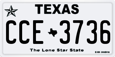 TX license plate CCE3736