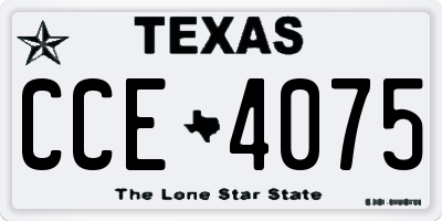 TX license plate CCE4075