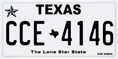TX license plate CCE4146