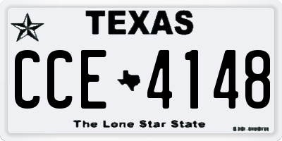 TX license plate CCE4148