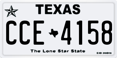 TX license plate CCE4158