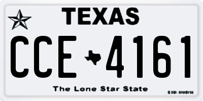 TX license plate CCE4161