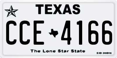 TX license plate CCE4166