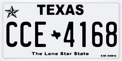 TX license plate CCE4168