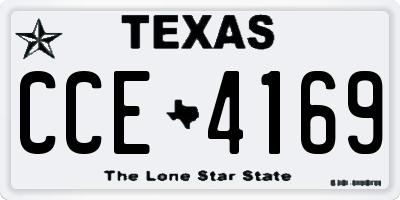 TX license plate CCE4169