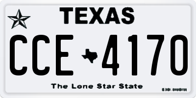 TX license plate CCE4170