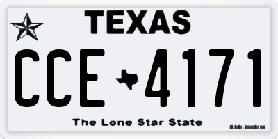 TX license plate CCE4171
