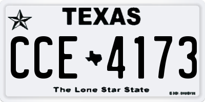 TX license plate CCE4173