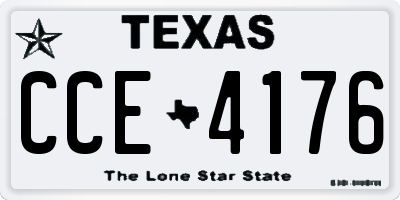 TX license plate CCE4176