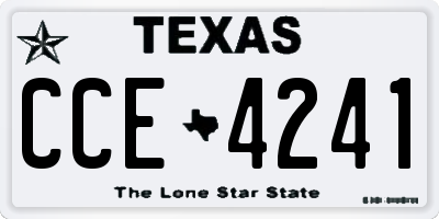 TX license plate CCE4241