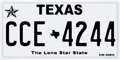 TX license plate CCE4244