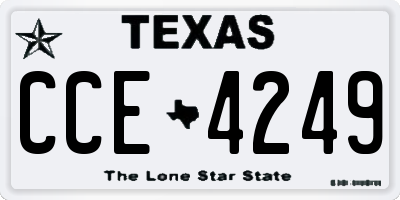 TX license plate CCE4249