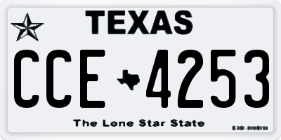TX license plate CCE4253