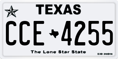 TX license plate CCE4255