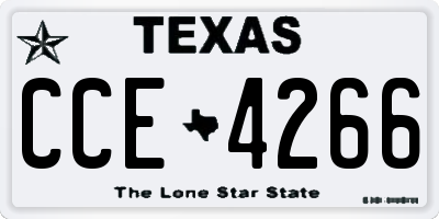 TX license plate CCE4266