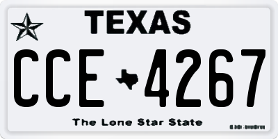 TX license plate CCE4267