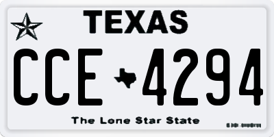 TX license plate CCE4294