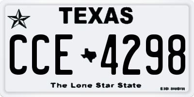 TX license plate CCE4298