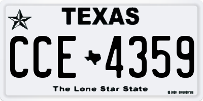 TX license plate CCE4359