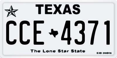 TX license plate CCE4371
