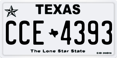 TX license plate CCE4393