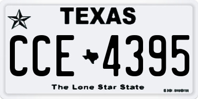 TX license plate CCE4395