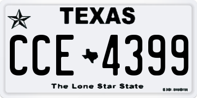 TX license plate CCE4399