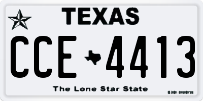 TX license plate CCE4413