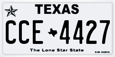 TX license plate CCE4427