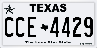 TX license plate CCE4429