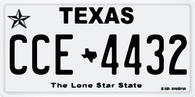 TX license plate CCE4432