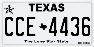TX license plate CCE4436