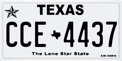 TX license plate CCE4437