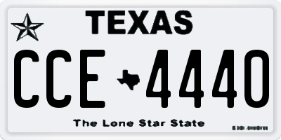 TX license plate CCE4440