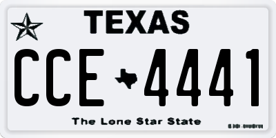 TX license plate CCE4441