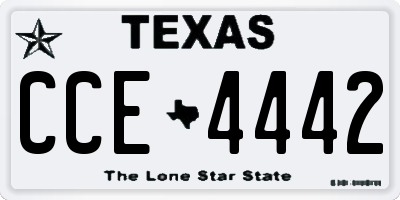 TX license plate CCE4442