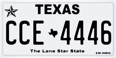 TX license plate CCE4446