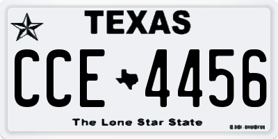 TX license plate CCE4456