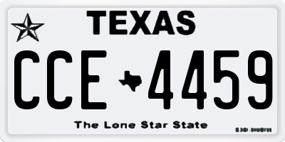 TX license plate CCE4459