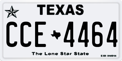 TX license plate CCE4464